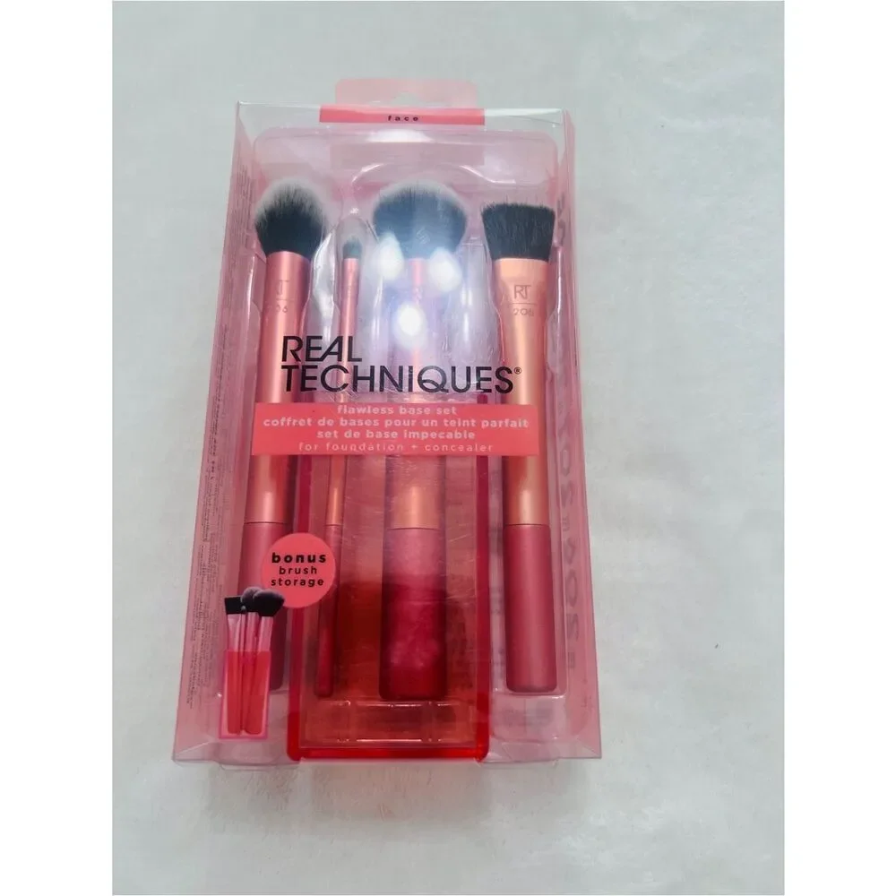 Real Techniques Flawless Base Makeup Brush Set, 5 Piece Set